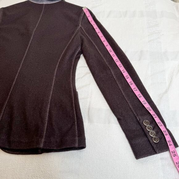 Lanficio Colombo Cashmere Silk Kate Blazer Chocolate Brown Size M - Picture 11 of 12